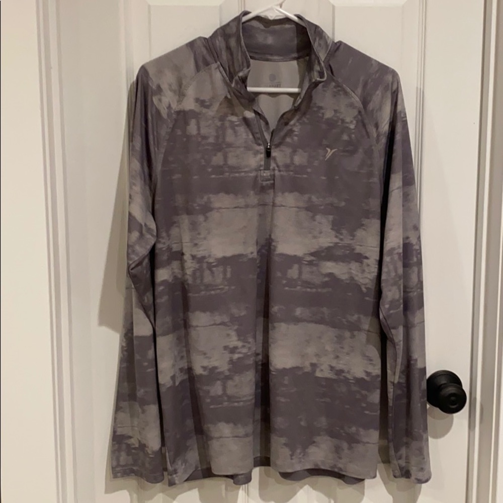 Grey dri-fit quarter zip long sleeve